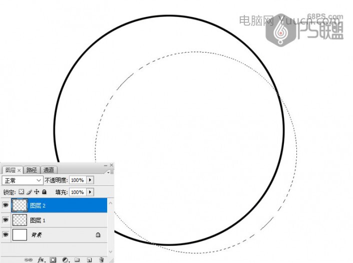 同心圆，PS如何制作同心圆图案_www.yuucn.com