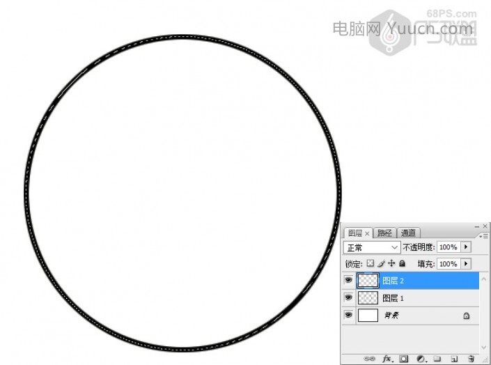 同心圆，PS如何制作同心圆图案_www.yuucn.com