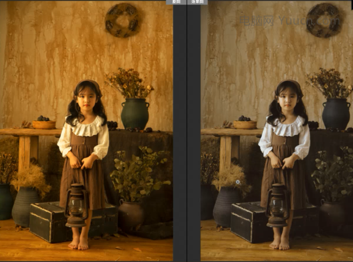 油画效果，把数码照片制作成油画质感的艺术照_www.yuucn.com