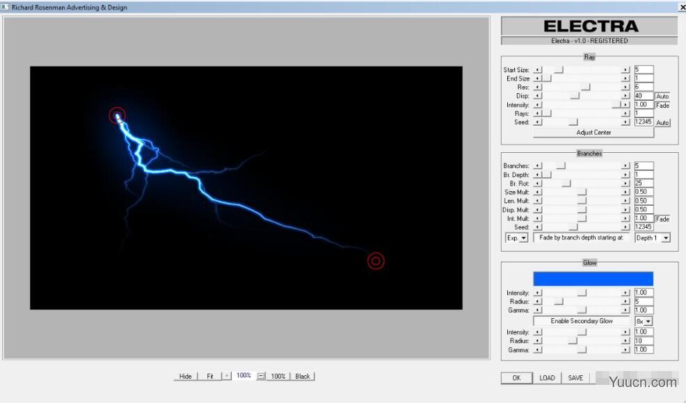 PS电流闪电射线效果插件RichardRosenman Electra V.1.0 For Photoshop 免费版