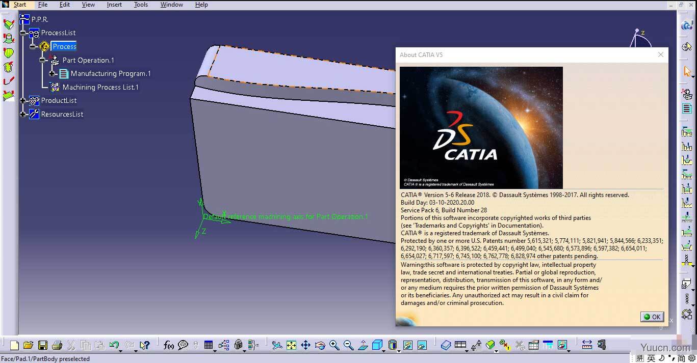 DS CATIA P2/P3 V5-6R2018 中文完整许可版(附破解补丁+安装教程)