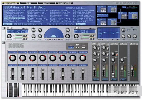 KORG LegacyCell(MS-20/Polysix音乐合成器) v1.6.0 x64 免费破解版 附教程