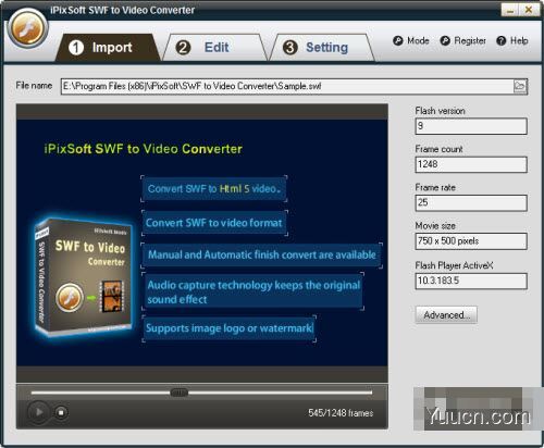 SWF视频转换器 iPixSoft SWF to Video Converter v4.5.0 英文破解版 SWF视频转换器 iPixSoft SWF to Video Converter v4.5.0 英文破解版