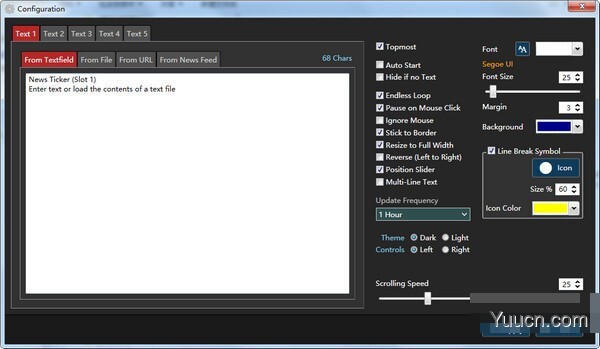News Ticker(水平滚动条软件) v1.12 英文安装版 News Ticker(水平滚动条软件) v1.12 英文安装版