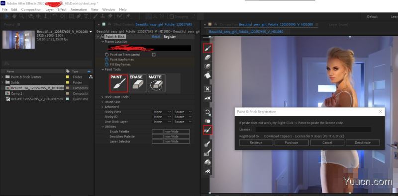 Aescripts Paint&Stick(AE手绘卡通MG动画插件) for Mac v2.1.2c 附破解教程+补丁