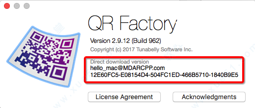 qr factory(二维码生成软件) for mac v2.9.12 特别版(附注册机+安装教程)