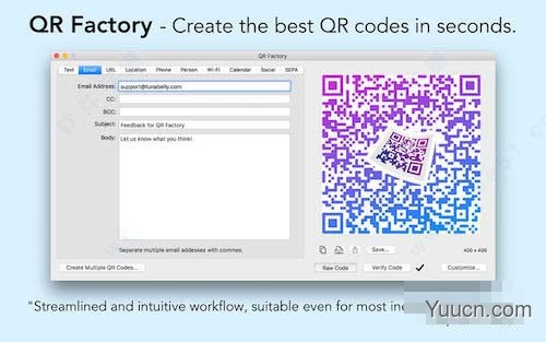 qr factory(二维码生成软件) for mac v2.9.12 特别版(附注册机+安装教程)
