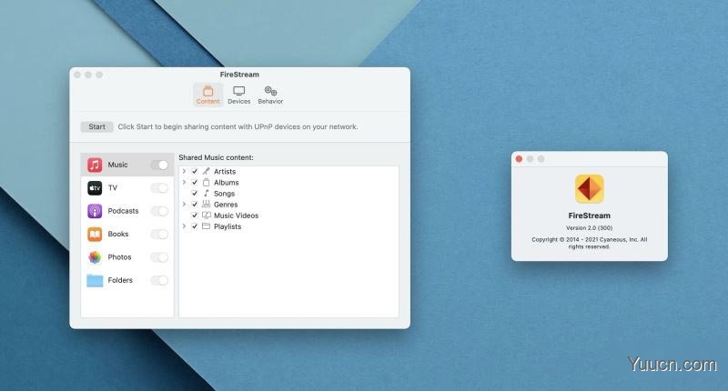 最先进UPnP/DLNA媒体服务器FireStream for Mac v2.0 直装破解版