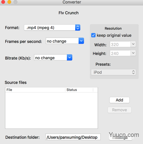 Flv Crunch for Mac(视频格式转换器) v1.5.1 苹果电脑版