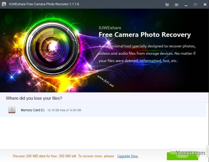 IUWEshare Free Camera Photo Recovery V7.9.9.9 英文安装版(附安装使用教程) IUWEshare Free Camera Photo Recovery V7.9.9.9 英文安装版(附安装使用教程)