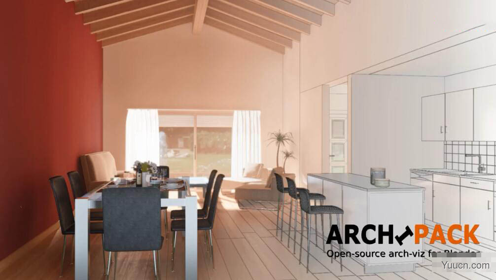 Blender可视化室内建模插件Archipack v2.3.3 for Blender 2.8+ 免费版