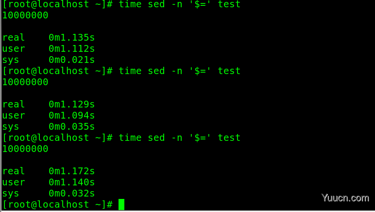 Linux统计行数方法及效率测试详解