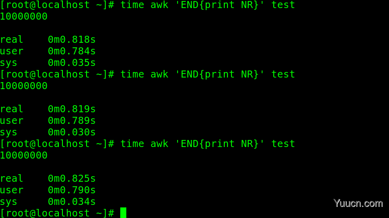 Linux统计行数方法及效率测试详解