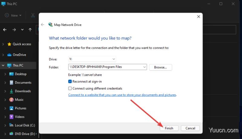 如何在Windows 11中映射网络驱动器
