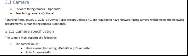 没有网络摄像头 ，您将无法运行 Win11