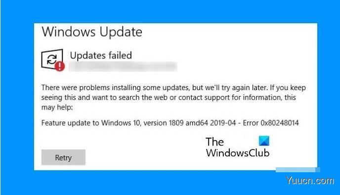 win10系统更新出现错误代码 0x80248014怎么办