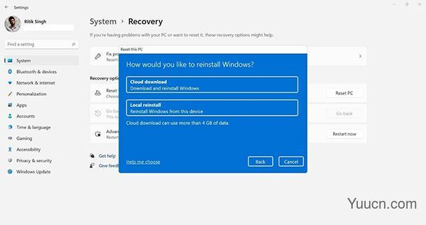 win11重置系统保留个人文件的方法步骤