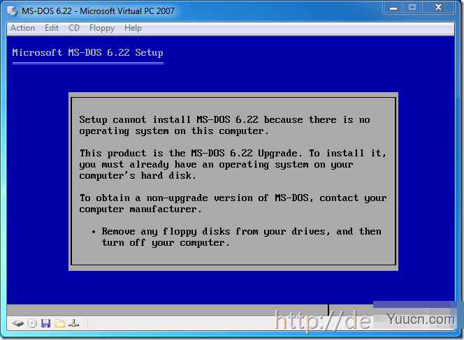MSDN上MS-DOS 6.22的安装方法 MSDN上MS-DOS 6.22的安装方法