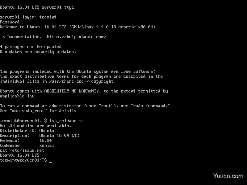 Ubuntu 16.04 Server Edition 英文版安装教程