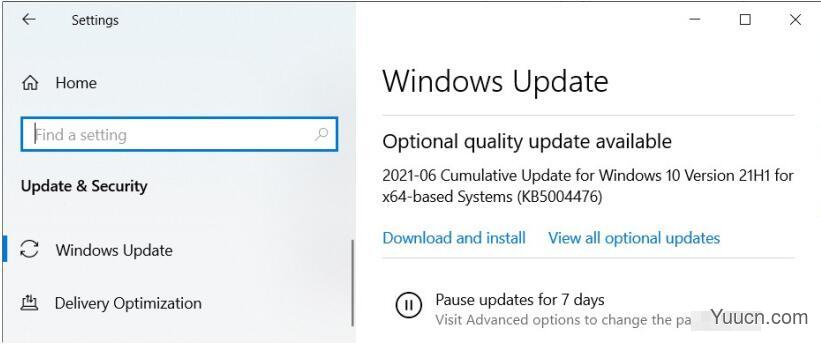 Win10 KB5004476 可选更新 解决XGP游戏无法安装的问题