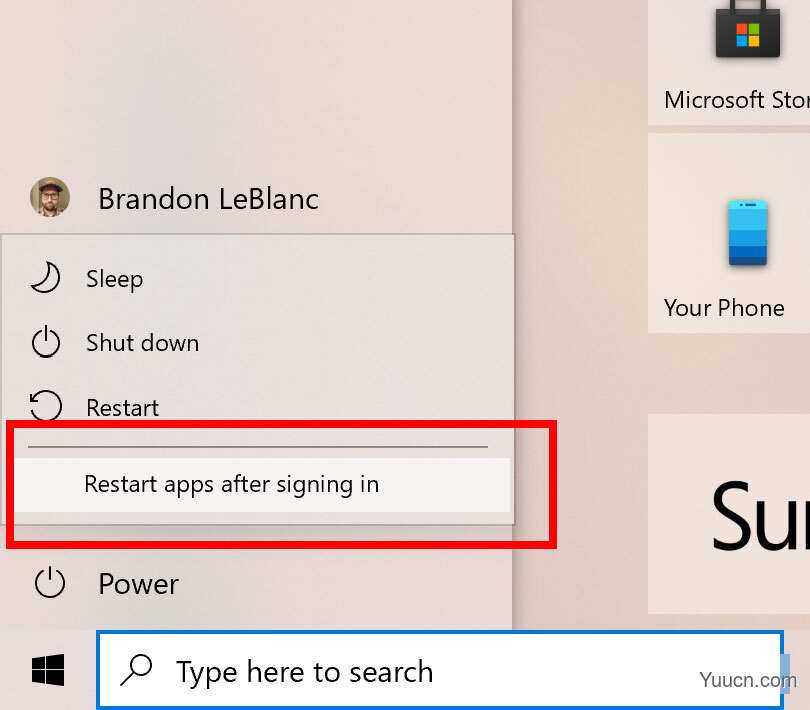Win10 Build 21359预览版开机后重启应用怎么设置?