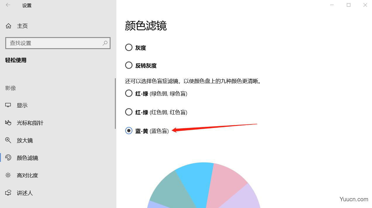 电脑怎么设置色盲症颜色滤镜? win10系统颜色滤镜的开启方法