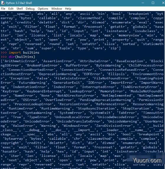如何查看 Python 全部内置变量和内置函数？