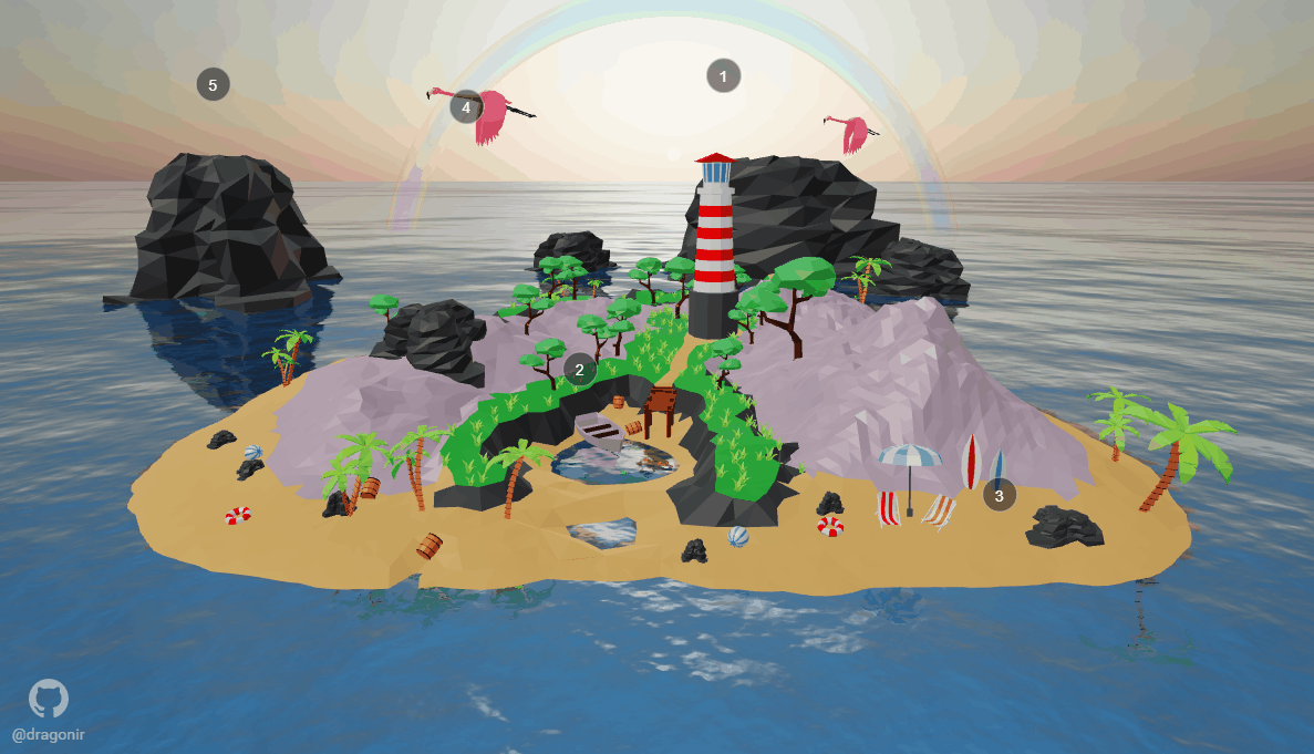 Three.js 打造缤纷夏日3D梦中情岛 🌊