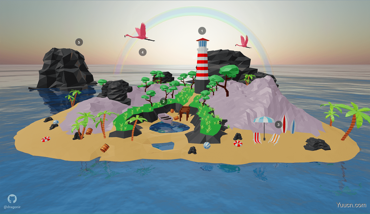 Three.js 打造缤纷夏日3D梦中情岛 🌊