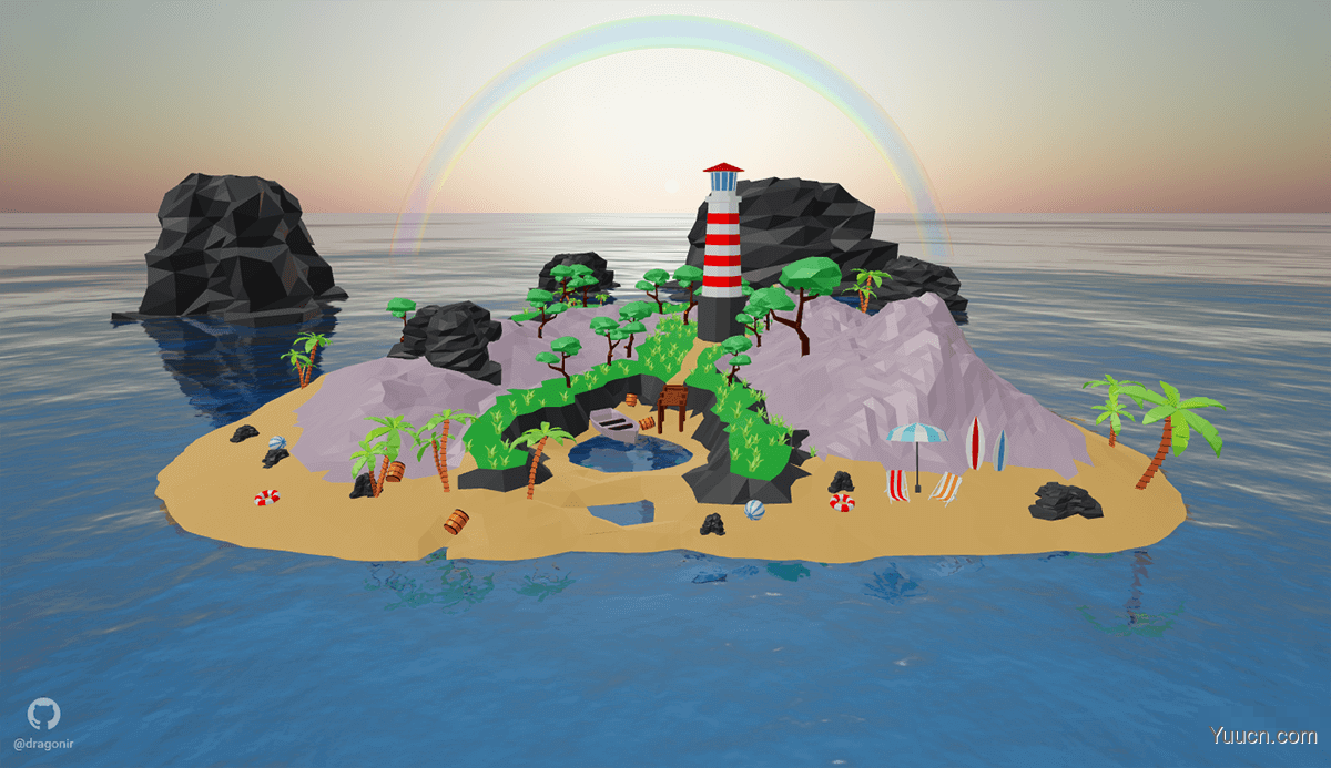 Three.js 打造缤纷夏日3D梦中情岛 🌊
