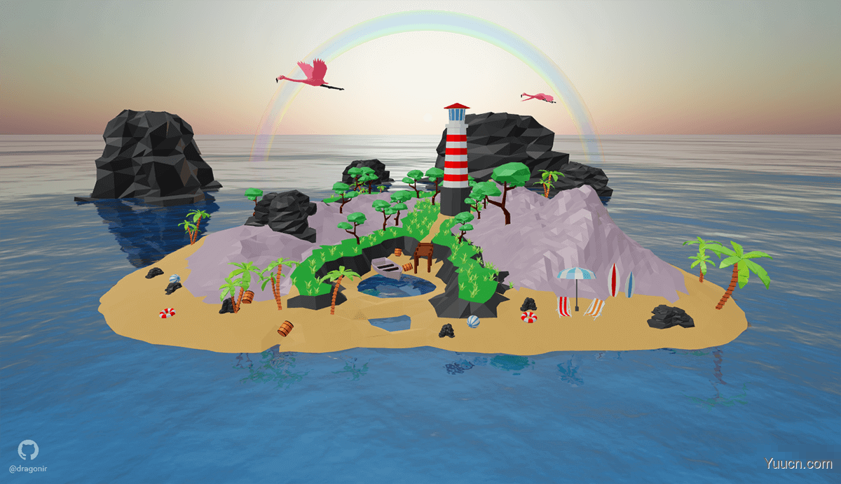Three.js 打造缤纷夏日3D梦中情岛 🌊