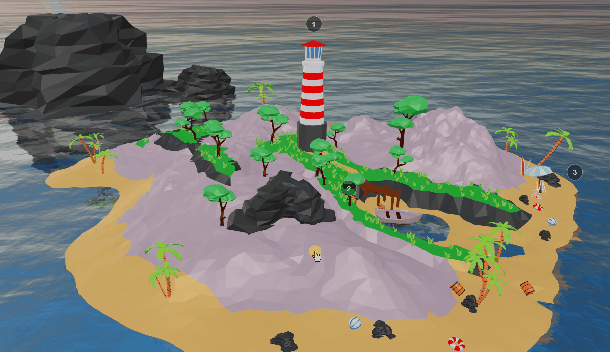 Three.js 打造缤纷夏日3D梦中情岛 🌊