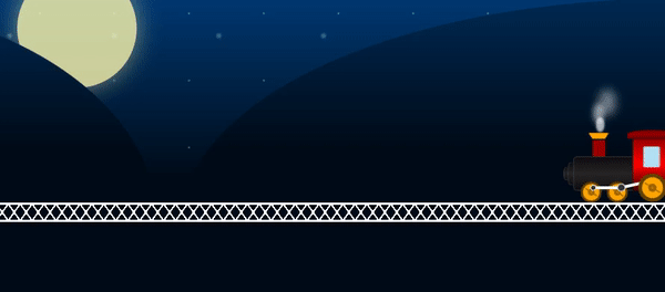 纯 CSS3 卡通小火车行驶动画