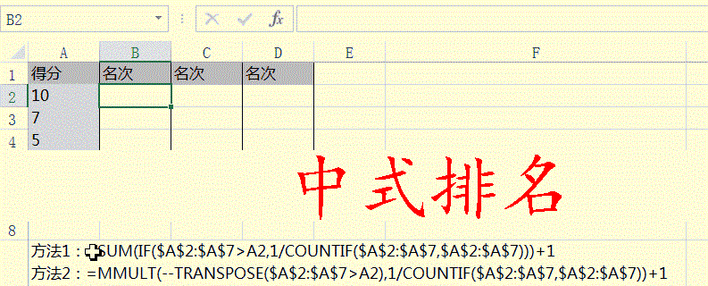 用RANK函数实现数据排名,最后的中国式排名公式亮了~~ 用RANK函数实现数据排名,最后的中国式排名公式亮了~~