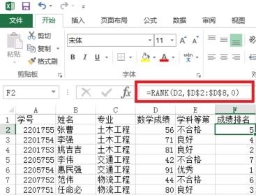 Excel中rank函数怎么用 Excel中rank函数怎么用