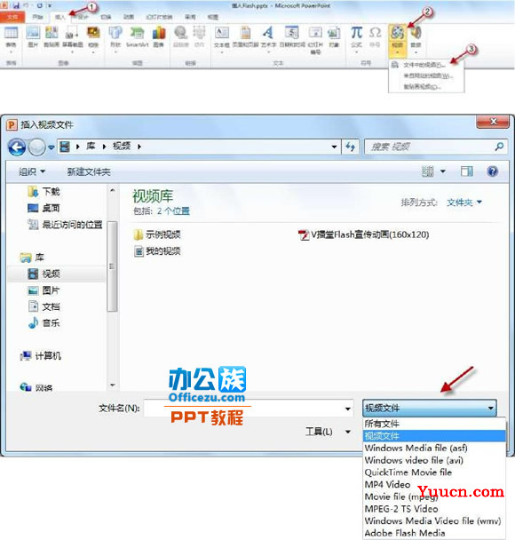 PowerPoint2010中插入Flash或Mov格式方法