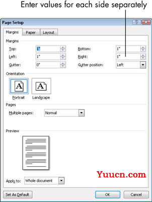 如何在Microsoft Word中设置文档边距？