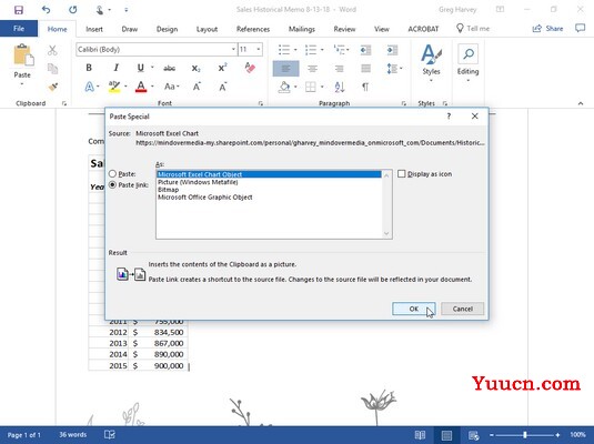 如何使用Word 2019共享Excel 2019数据 如何使用Word 2019共享Excel 2019数据