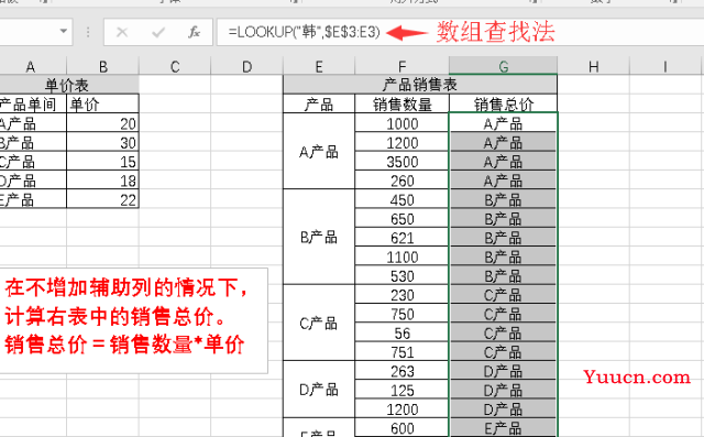 LOOKUP函数——合并单元格拆分与查找计算的利器