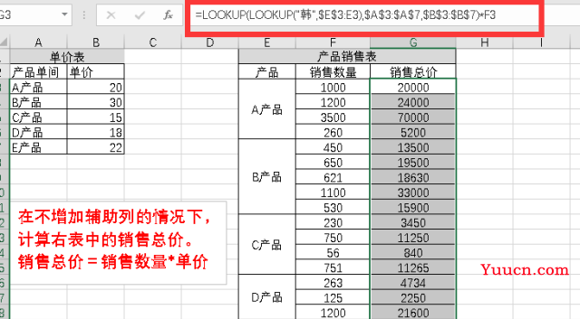 LOOKUP函数——合并单元格拆分与查找计算的利器