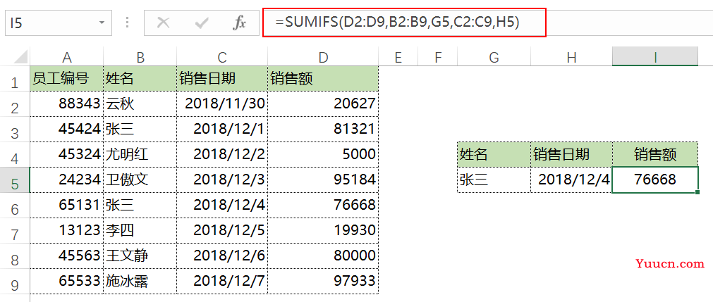 多条件求和函数,SUMIFS一定要学会!