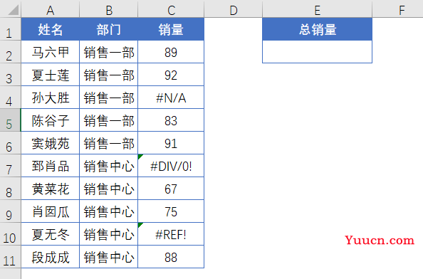 带错误值如何求和,三种方法任你选!