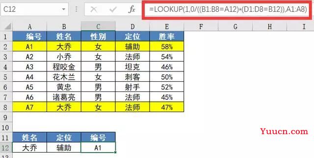 lookup函数用法详解