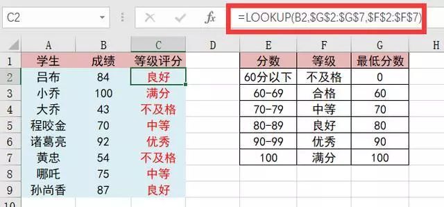 lookup函数用法详解