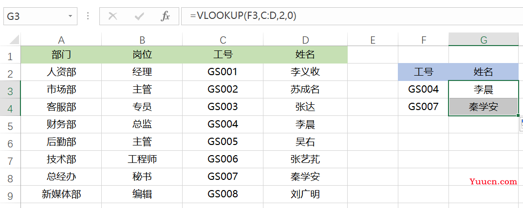 LOOKUP函数与VLOOKUP函数，你总会喜欢一个的