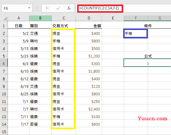 countif与sumifs函数的应用