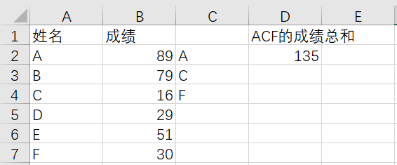 SUMIF函数的各种应用