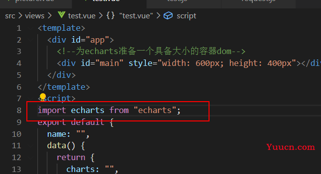 vue结合echarts绘制一个支持切换的折线图实例
