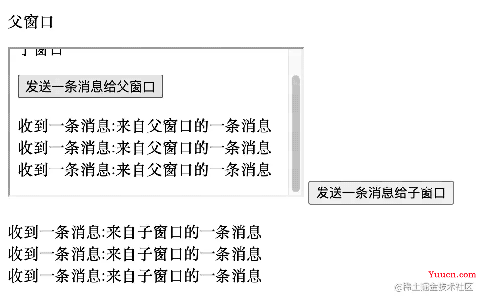 JavaScriptiframe实现多窗口通信实例详解