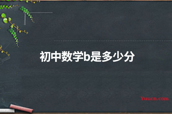初中数学b是多少分